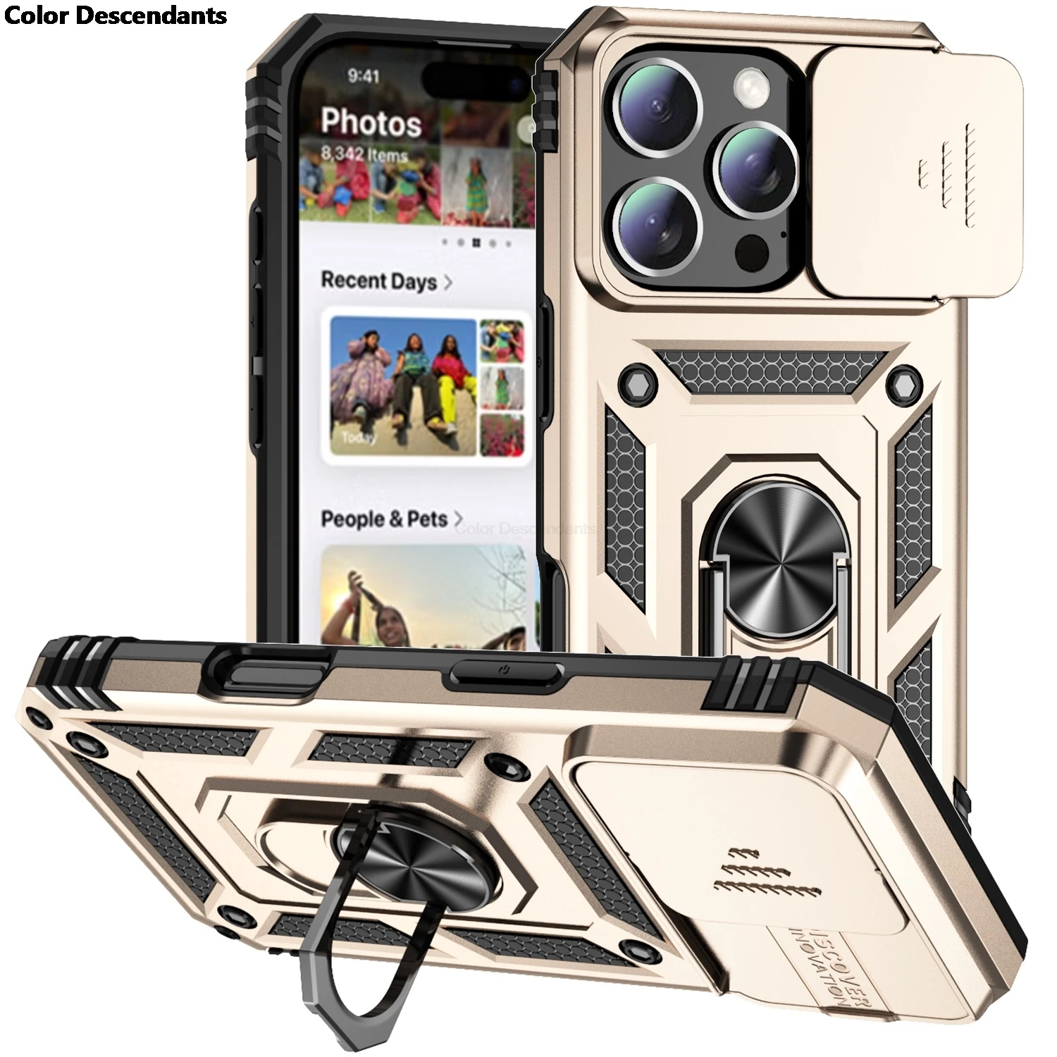 Shockproof Armor Slide Camera Lens Protection Phone Case