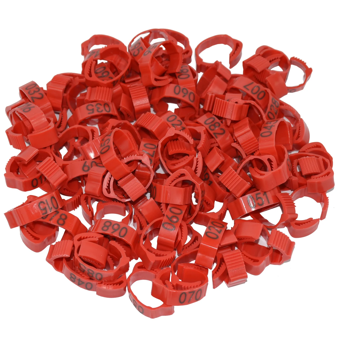 Chicken Foot Label Snap Ratchet Clip Plastic Poultry Leg Ring Buckle Adjustable Digital Duck Goose Farm Equipment Tools 30pcs