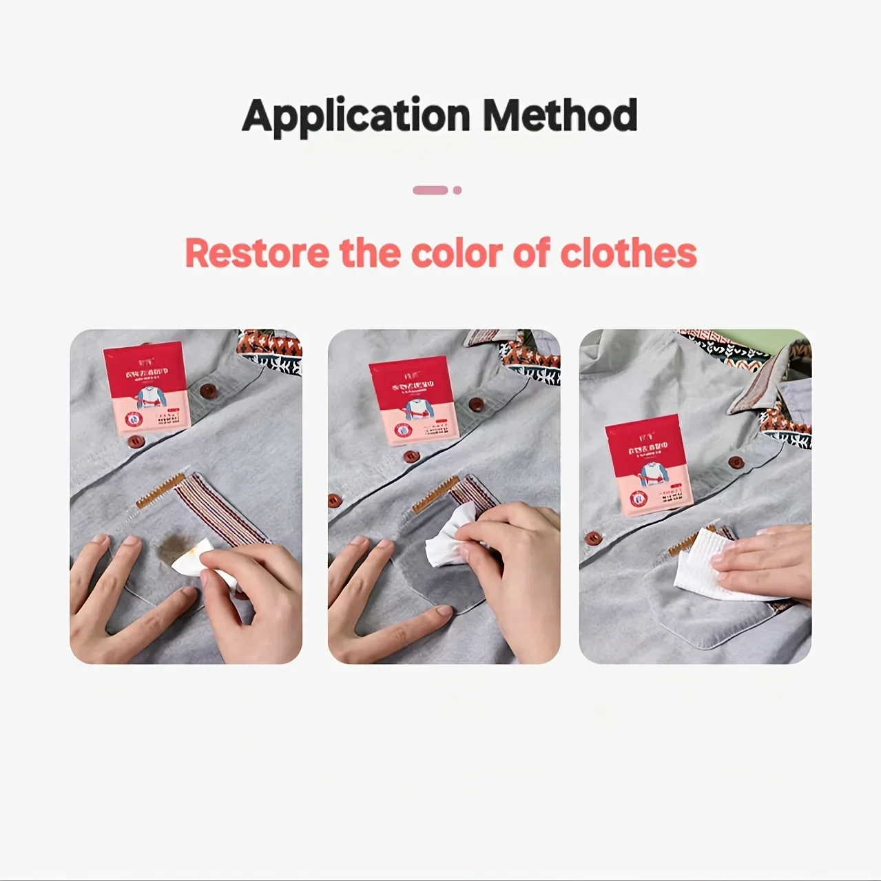 1 Pack/20pcs Independent Packaging For Clothes Shoes Stain Removal Wipes Emergency Without Washing Portable Stain Removal Wipes