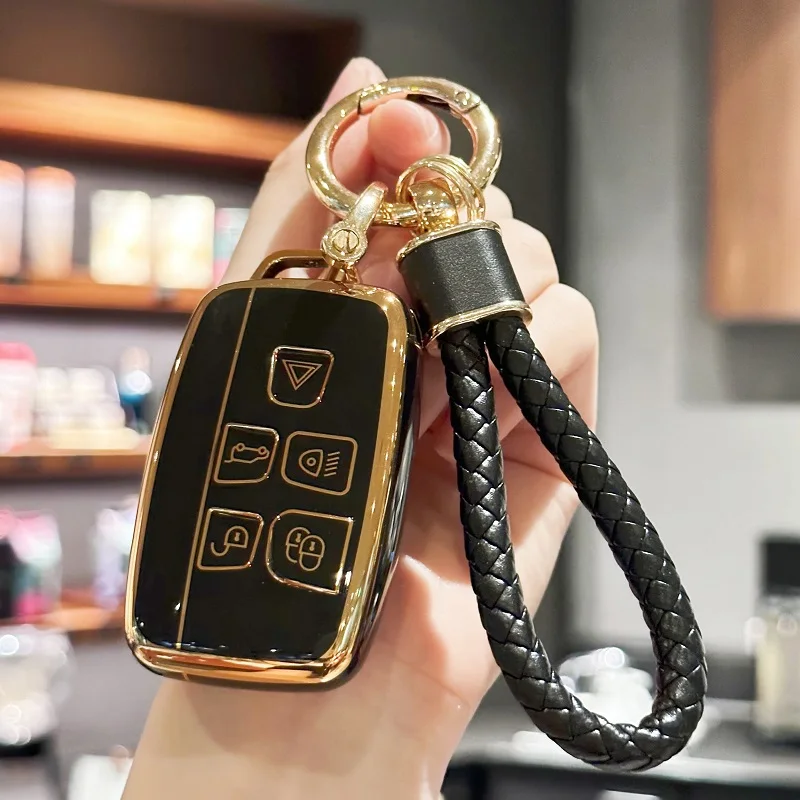 Custodia In Silicone Morbido Per Chiave Land Rover E Range Rover - Nero Carbonio Con Portachiavi - Foto 9