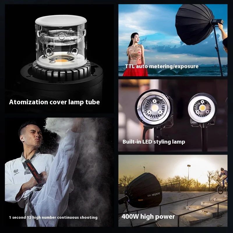 Godox AD400 Pro WITSTRO All-in-One Outdoor Flash AD400Pro Li-on Battery TTL HSS with Built-in 2.4G Wireless X System 2