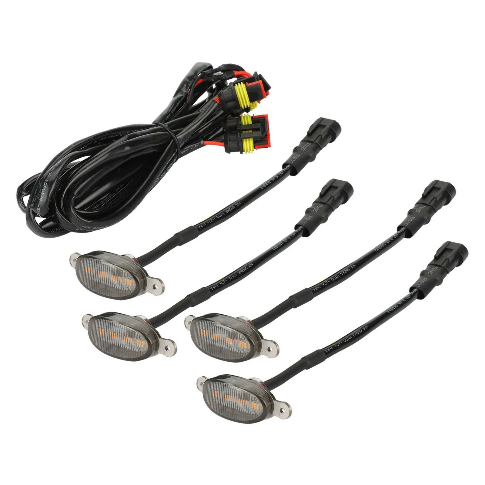 4х рапторный стиль, копченые линзы, желтая железная передняя решетка радиатора, ходовые огни для Ford светодиодный F150 2009-2018