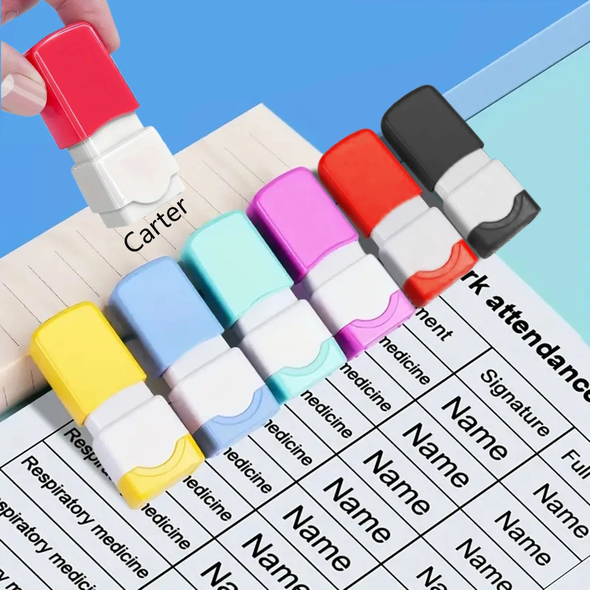 Trodat Printy 4910 - Sello De Nombre Personalizable Con Texto Personalizable, Diseño En Línea, Sello De Empresa, Sello De Texto, Sello Médico, Máx. 3 Líneas, 26 X 9 Mm