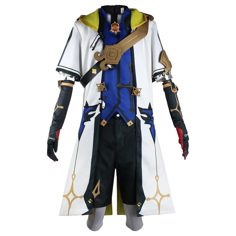 

Genshin Impact Albedo Halloween Cosplay Anime Game White Chinoiserie Costume School Uniform Set