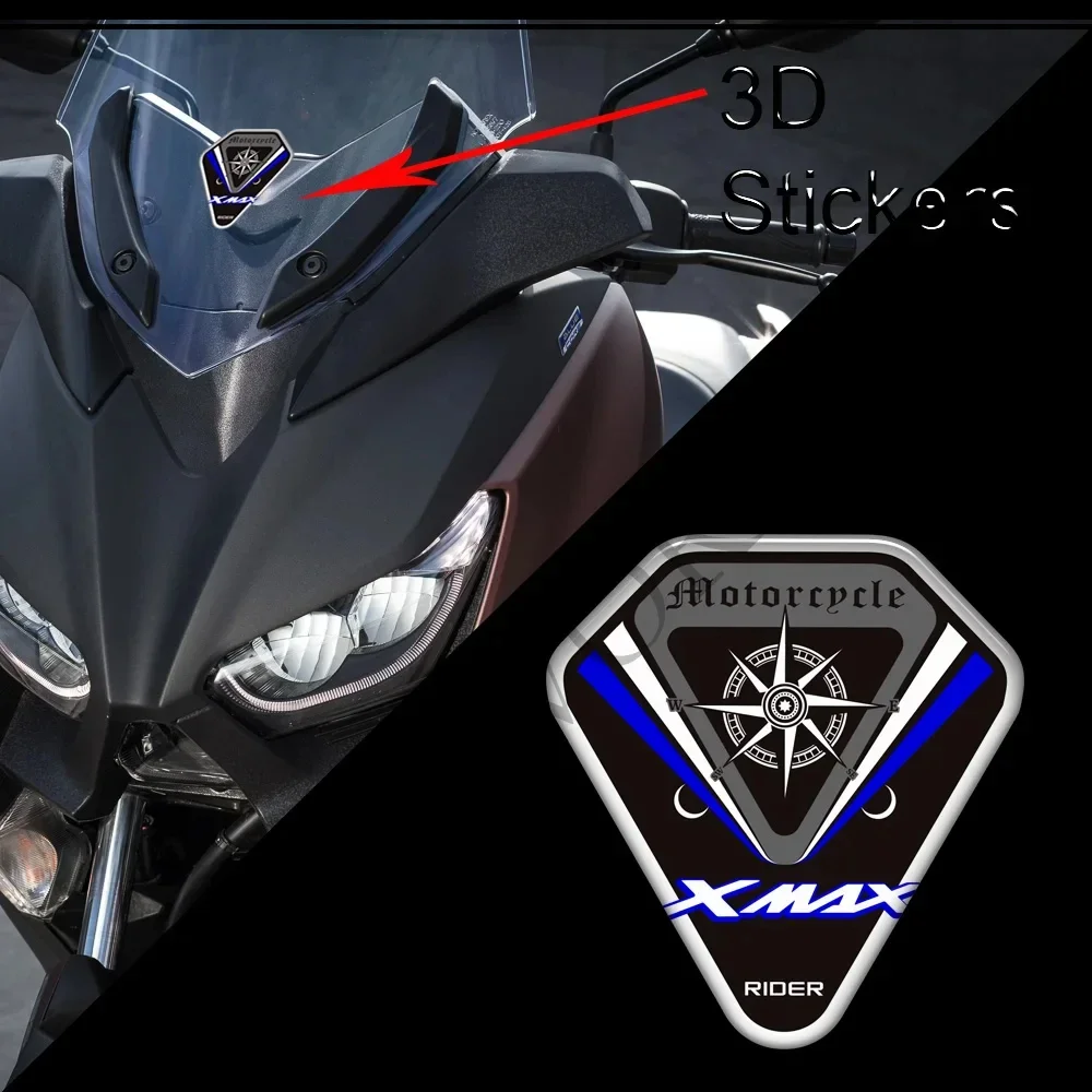 

Motorcycle Scooters Windshield Windscreen Screen Wind Shield Emblem Logo Decals For Yamaha X Max 125 250 300 400