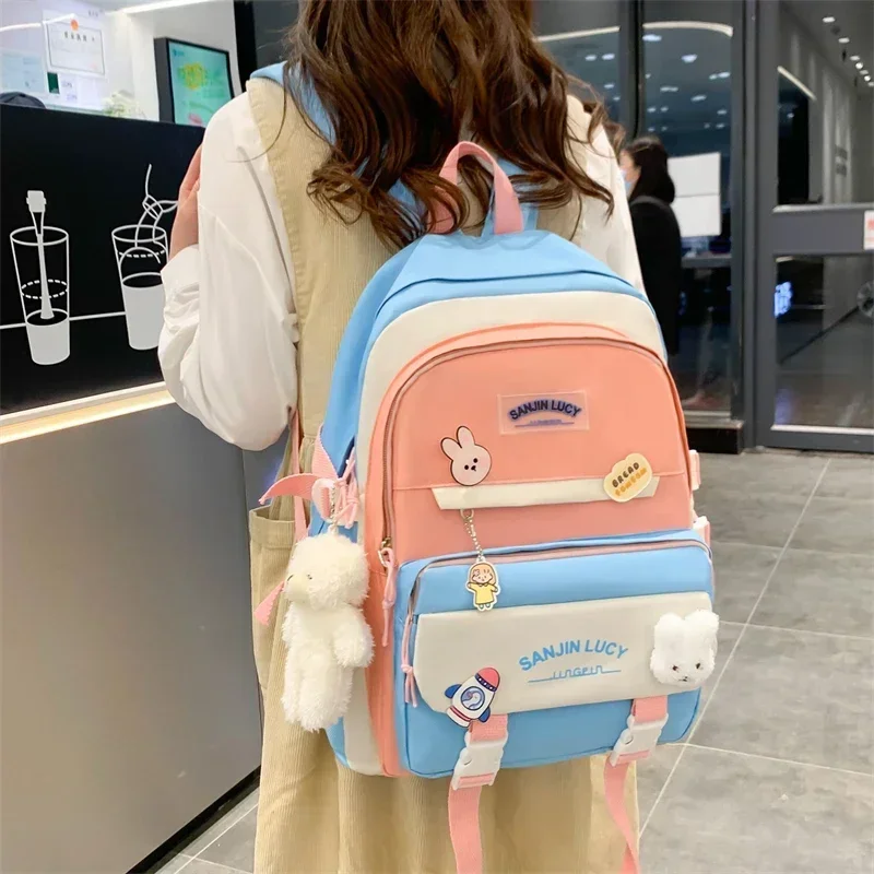 2023NewStudentBackpackGirlsBigBookBagKoreanVersionFashion