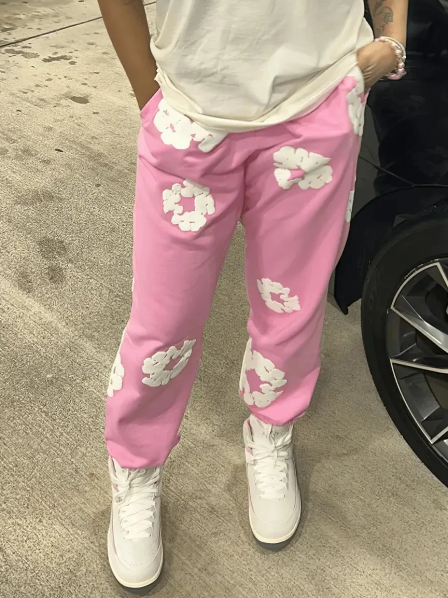 

LW Mid Waist Floral Print Sweatpants Women casual Sweatpants Joggers Y2K Harajuku Printed Streetwear Sweatpants Pants