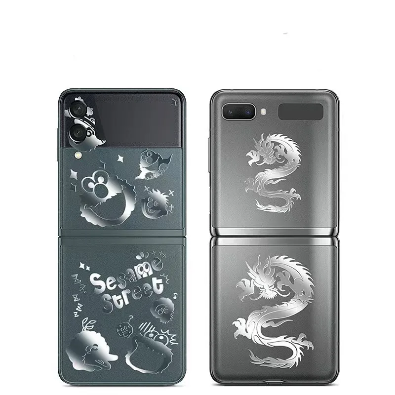 

Clear Matte Snowflake Film For Samsung Z Flip3 4 5G Case for Samsung galaxy Z Flip Cover Decal Skin Protector Stickers