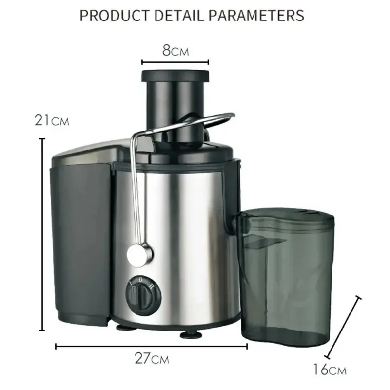 Electric Juicer centrifugal Household large caliber juice machine residue separation vegetable Juicer EU/US 6