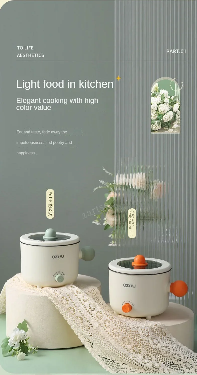 Electric Multi Cooker Portable Rice Cookers Hotpot Saucepan Stew Heating Pan Ramen Noodles Pot for Home and Kitchen Appliance