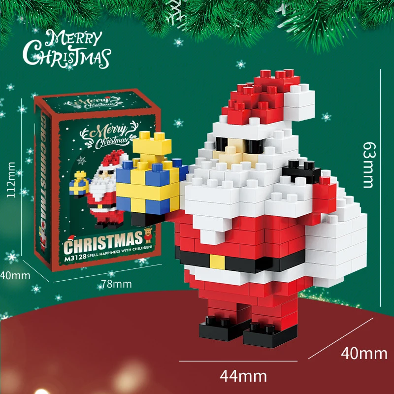 Festive Holiday Tree Particle Building Set - Creative Micro Bricks Educational Toy