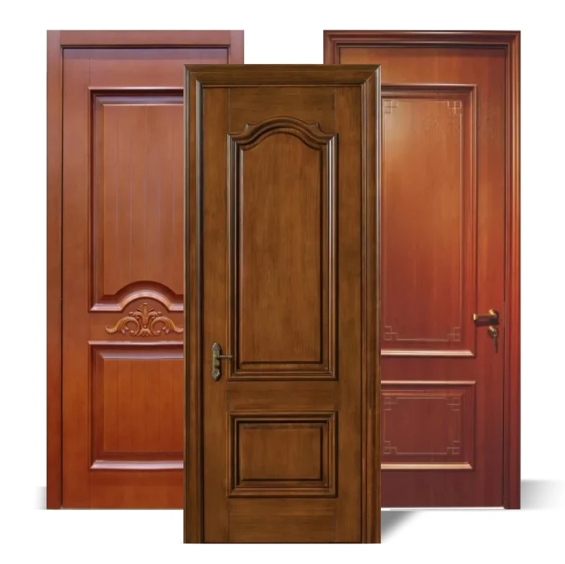 Newest design Main entry painted timber wooden pivot door glass invisible bathroom door 3