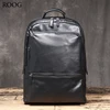 New Genuine Leather Black Backpack, High-Quality First-Layer Cowhide, Large-Capacity Laptop Bag That Fits a15.6-Inch Computer. 1