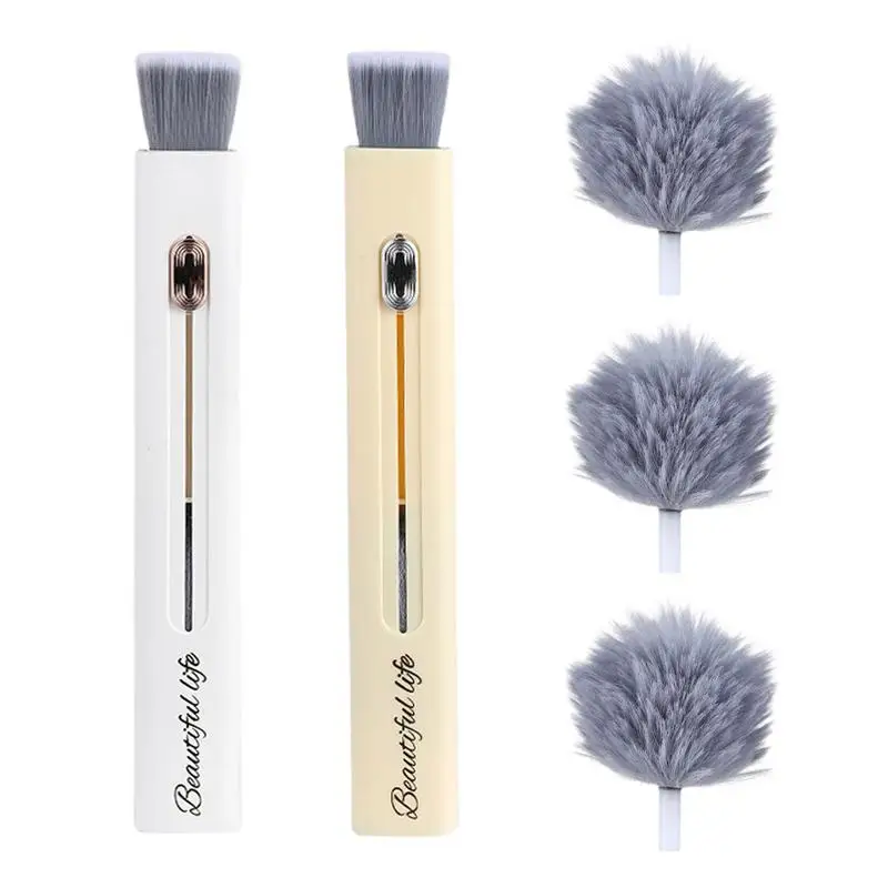 

Household Dust Cleaner Adsorption Electrostatic Effect Flat Soft Brush Dust Removing tool for keyborad cars fan cleaning brush