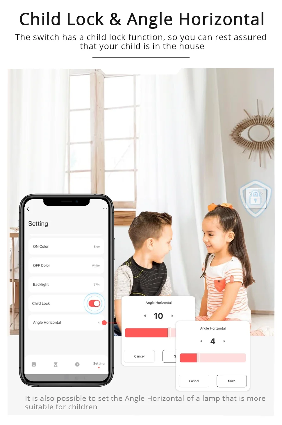 Zigbee Dimmer Switch 3 Gang Smart Wall Light Switch Touch Panel Percentage Adjus