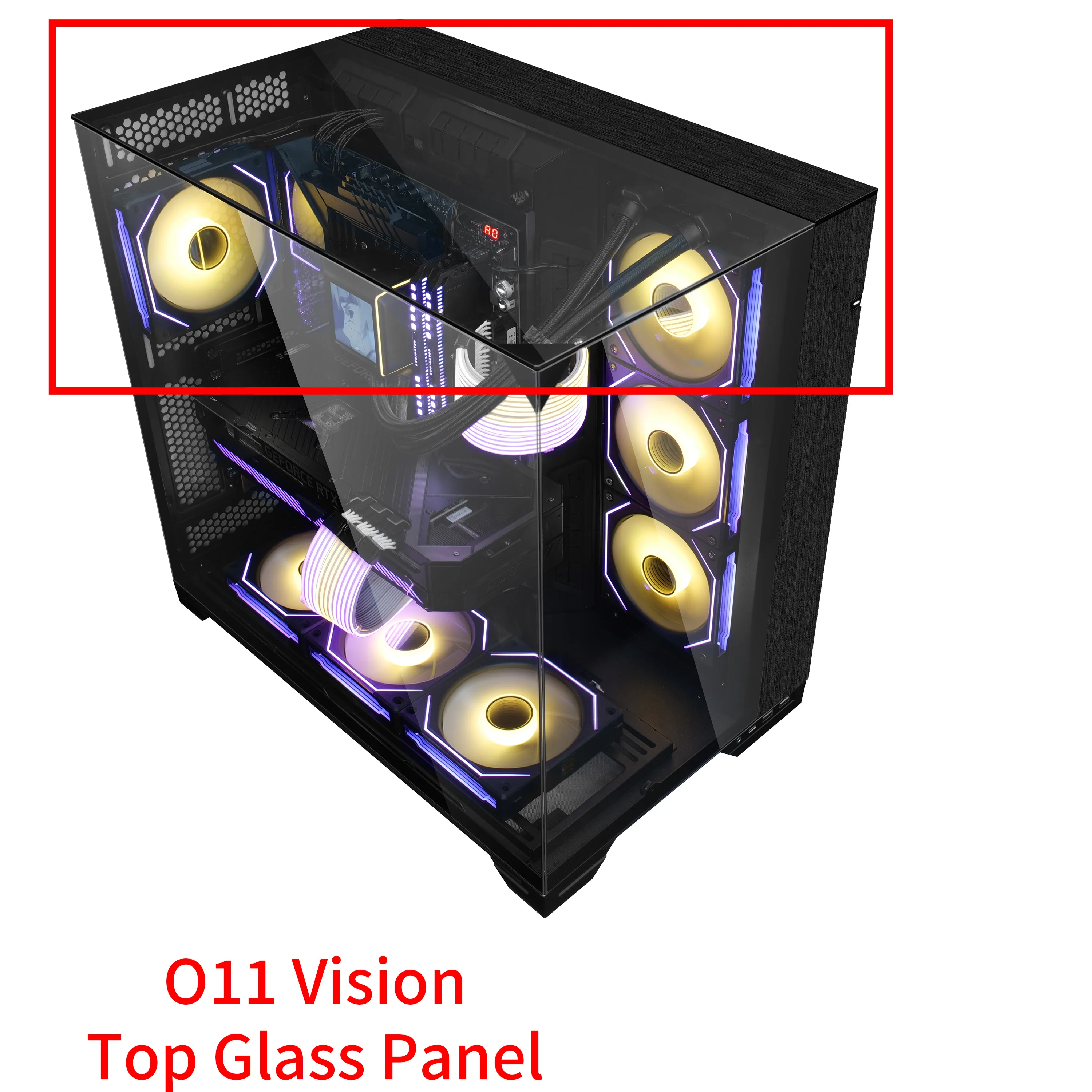 Lian-Li O11 Vision Top Glass Panel(Black)