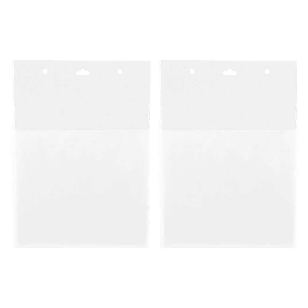 2 Pcs Hang- Box Document Holder Display Stand Storage Plastic Magazine Bag