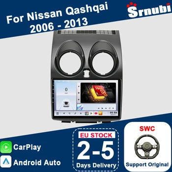 Srnubi 2 Din para Nissan Qashqai J10 2006 - 2013, Navegación GPS, Radio para Auto con Android Auto, Unidad Principal Multimedia, Carplay, WIFI, 4G, Botón de Luz, Compatible con SWC, Bluetooth 5.4, Accesorios para Sistemas Inteligentes de Automóviles 1
