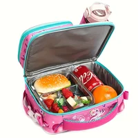 Multi functional pattern cooler lunch box, fresh and portable insulated Oxford lunch bag, children's hot food picnic lunch bag 3