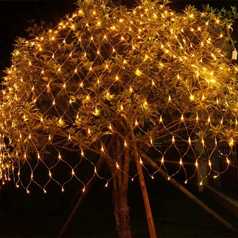 

4mx6M 2x3M Led Net String Lights Street Garlands Christmas Decorations Outdoor New Year Wedding Party Decor Fairy Garden Decor