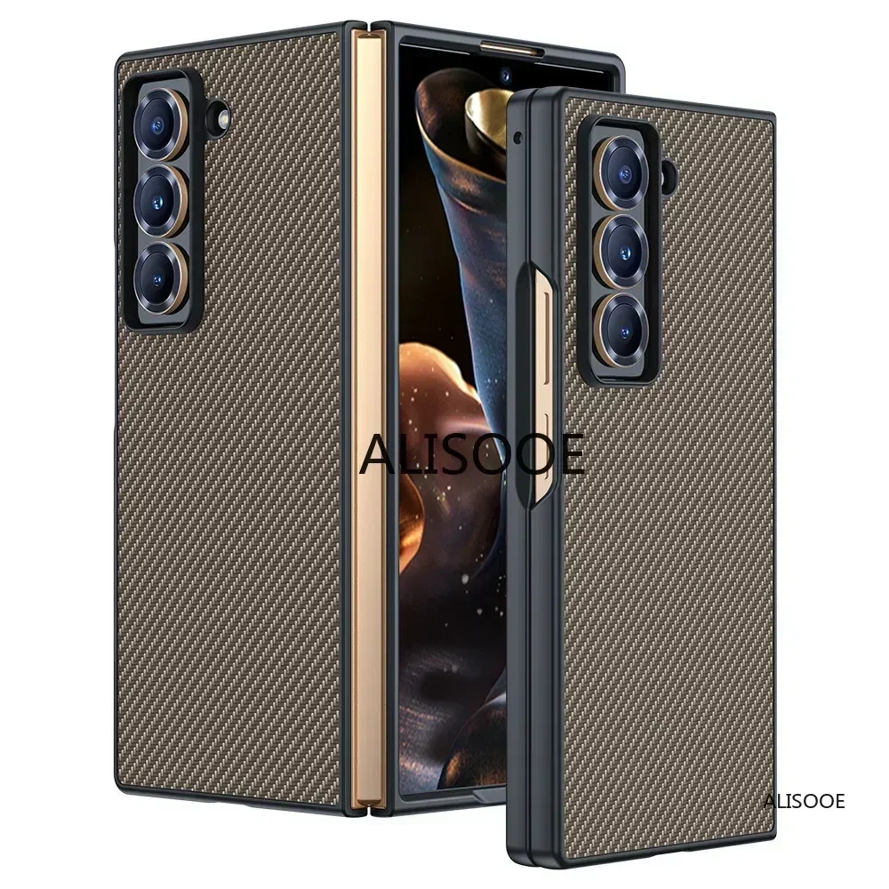 Shockproof Carbon Fiber Texture PU-Leather Case Cover