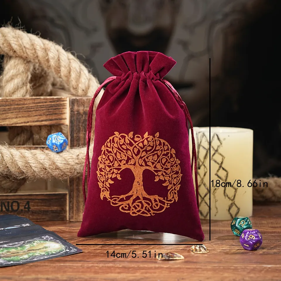 Velvet Pouch 2Pcs Velvet Tarot Card Bags Set Tarot Storage Holder Bag Case Tarot Tarot Box