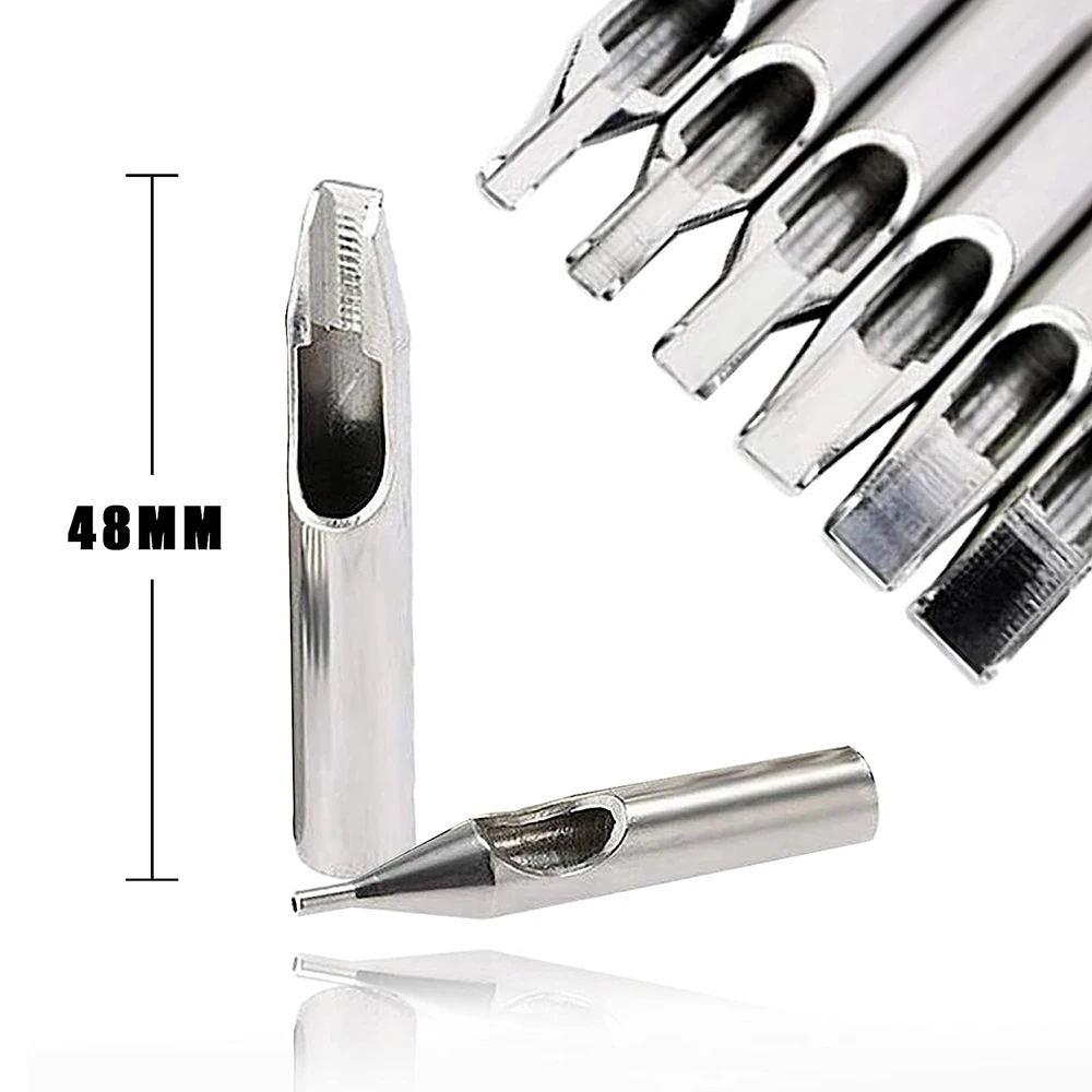22/11PCS Tattoo Stainless Steel Tips Kit RT FT DT Mixd Sizes Tattoo Needle Nozzle Tips Set Assorted Types Tip Tube Kits