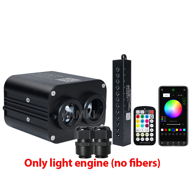 Dual Port 20W Twinkle Meteor Starry Sky Car Roof Star Soffitto App E Musica Shooting Star Car Interior Fibra Ottica Car Ambient Light