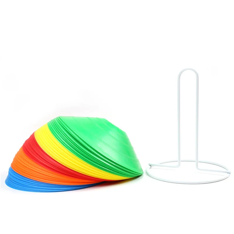 Nuovo 1PC Disc Cone Set Multi Sport Training Space Cones con supporto in plastica per calcio Football Ball Game Disc 5 colori