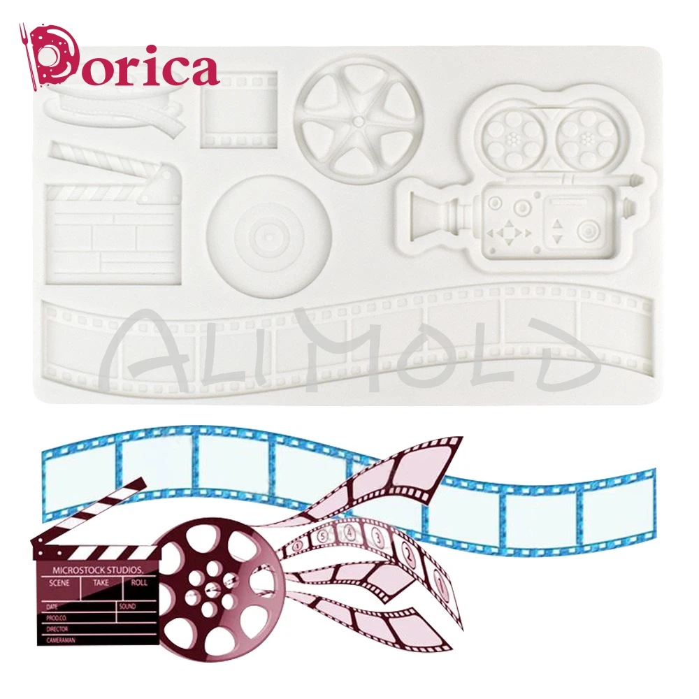 

New Camera Roll Silicone Mold Fondant Cake Mould DIY Chocolate Mold Cake Decorating Tool Kitchen Baking Accessories