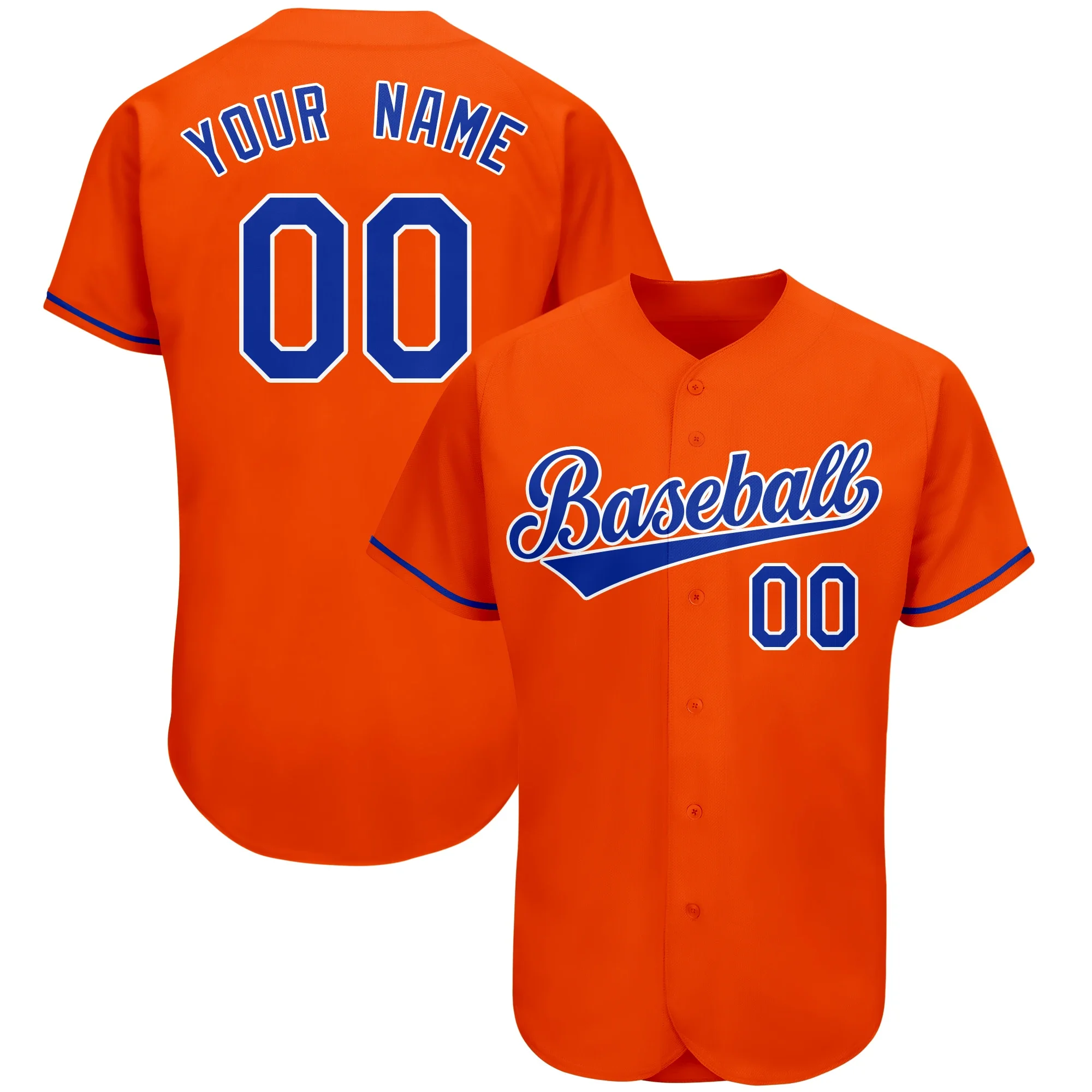 Baseball Jersey Personalized Printed Name and Numbers Design Your Own Novelty Button-down Tee Shirts for Adults/Kids