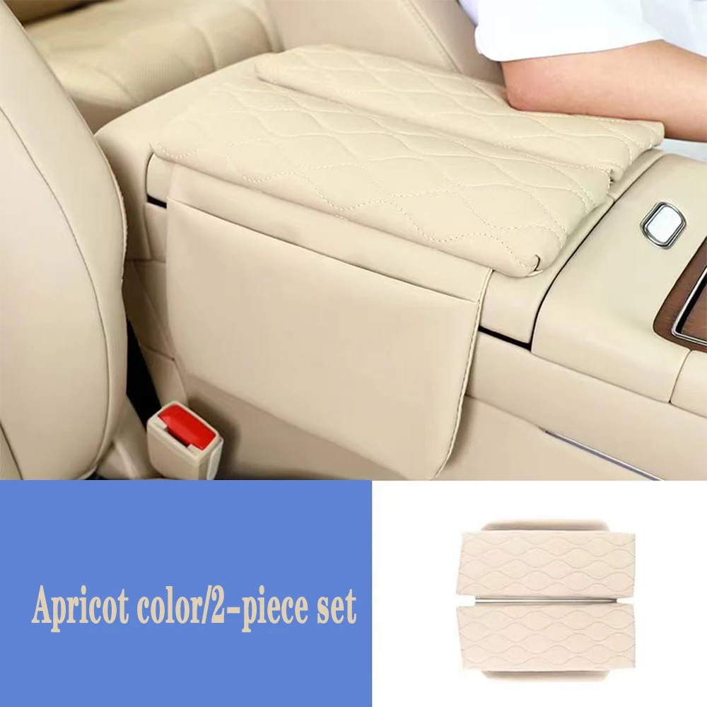 Para HUAWEI AITO M9 2024 Funda de cuero para reposabrazos central de automóvil Caja de almacenamiento para reposabrazos con almohadilla para aumentar la altura