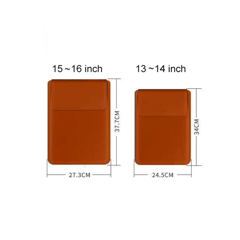 Versatile Waterproof Leather Laptop Sleeve with Built-in Stand