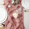 Semi-Sheer Gauze Table Runner, Cheesecloth, Wedding Table Path, Tulle Layout, Event Designing Kitchen Dining Decor   5