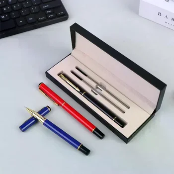 Kit di penne a sfera in metallo per scuola, ufficio, firma, penna a rullo, articoli di cancelleria per studenti, confezione regalo