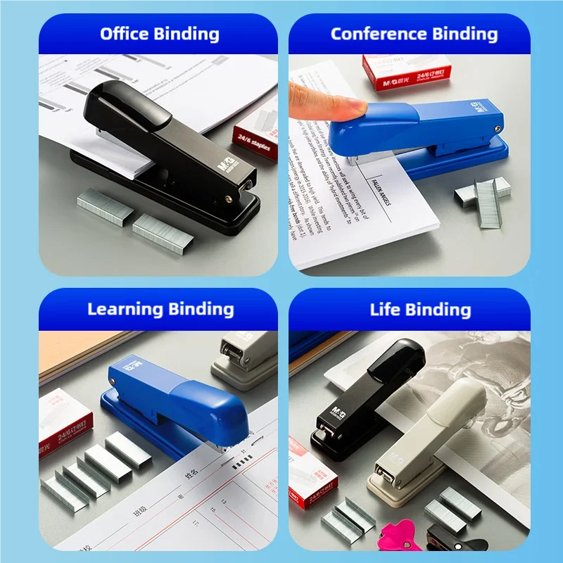 M&G 12# Steel Office Stapler 3-piece Set (Stapler + 1000 Staples + Staple Lifter) For 25 Pages