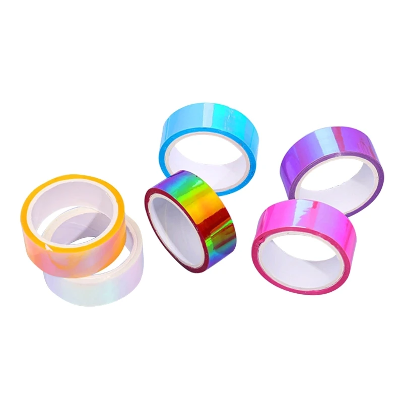 

6Pcs Multi Colored Masking Adhesive Tape Set DIY Crafts Decors Multi-Used Masking Tape Sticky Paper Colored Masking Tape