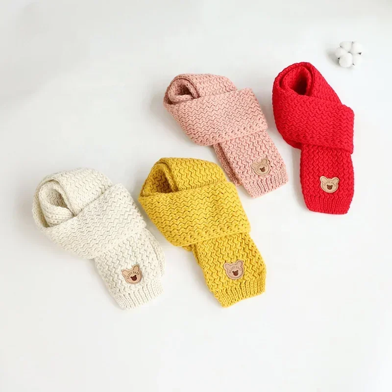 Kids Scarf Boys Girls Baby Winter Warm Scarf Women Knit Shawl Children Neck Collar Keep Warm Accessories