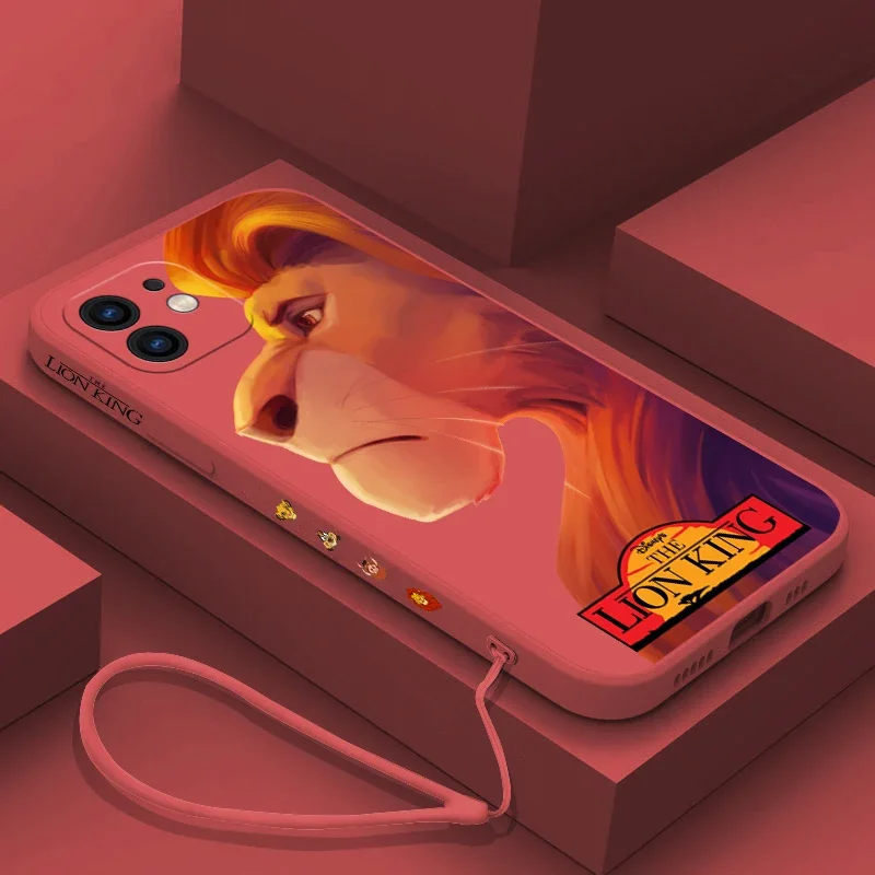 Custodia Per Telefono Disney Lion King Simba Per Iphone 15 14 13 12 11 Pro Max Mini X Xr Xs Max Cover In Silicone Liquido
