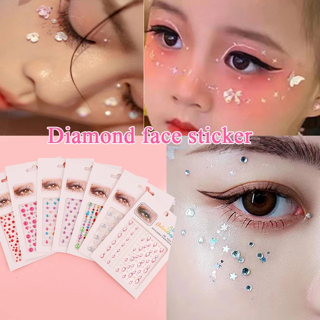 Exquisite Colorful Diamonds Y2k Style Stickers Self Adhesive