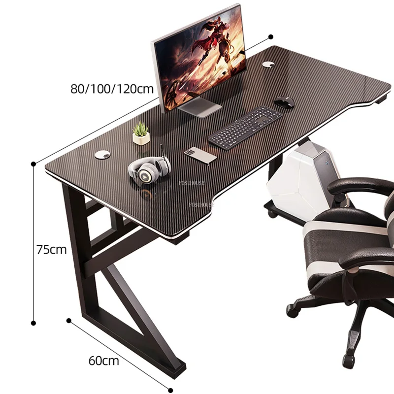 Description Picture 5 of itemDesktop Computer Desks Home Office Furniture modern Bedroom gamer table Internet Cafe Gaming Table Multi-function Office Desk Z