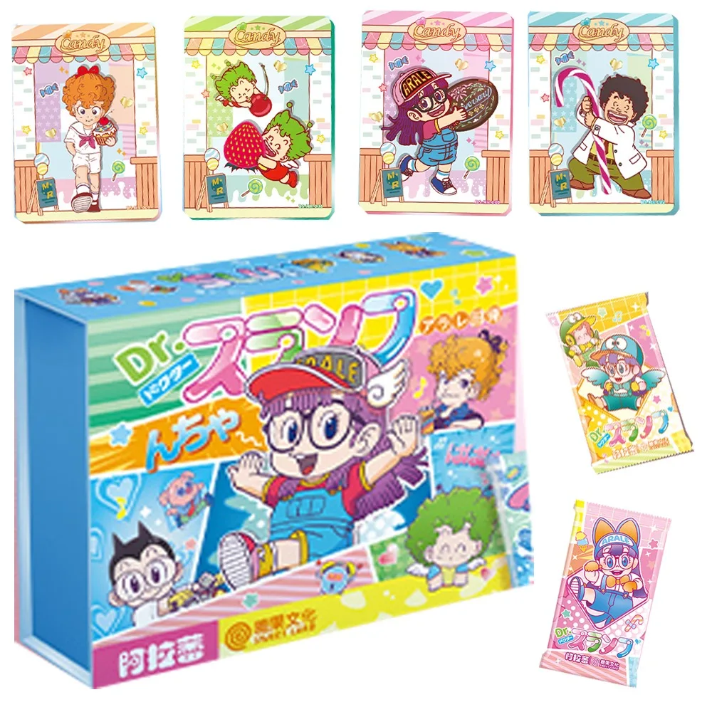 

Genuine Anime Arale Cards For Kids Cute Fantasy Penguin Village Series Candy Color Matching Rare Limited Edition Cards Toy Gift
