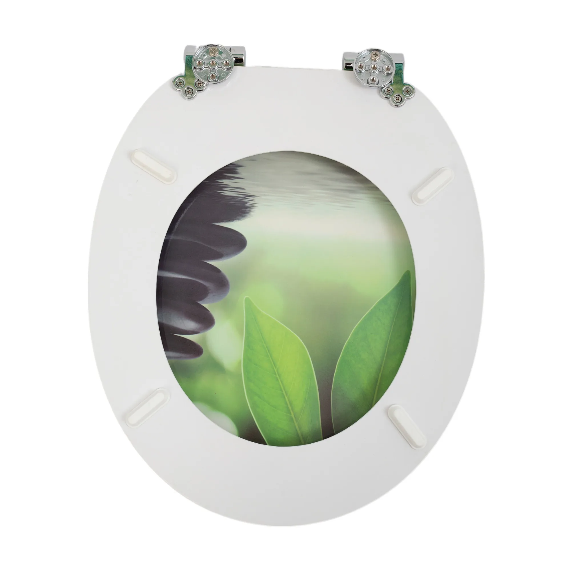 SAINOS WC-Sitz mit Absenkautomatik, MDF-Holzkern, antibakteriell, universell, O-Form, 370x430mm, Zinklegierungsscharnier, Tragfähigkeit bis 190 kg, einfache Installation, viele farbenfrohe Motive – Detail 21