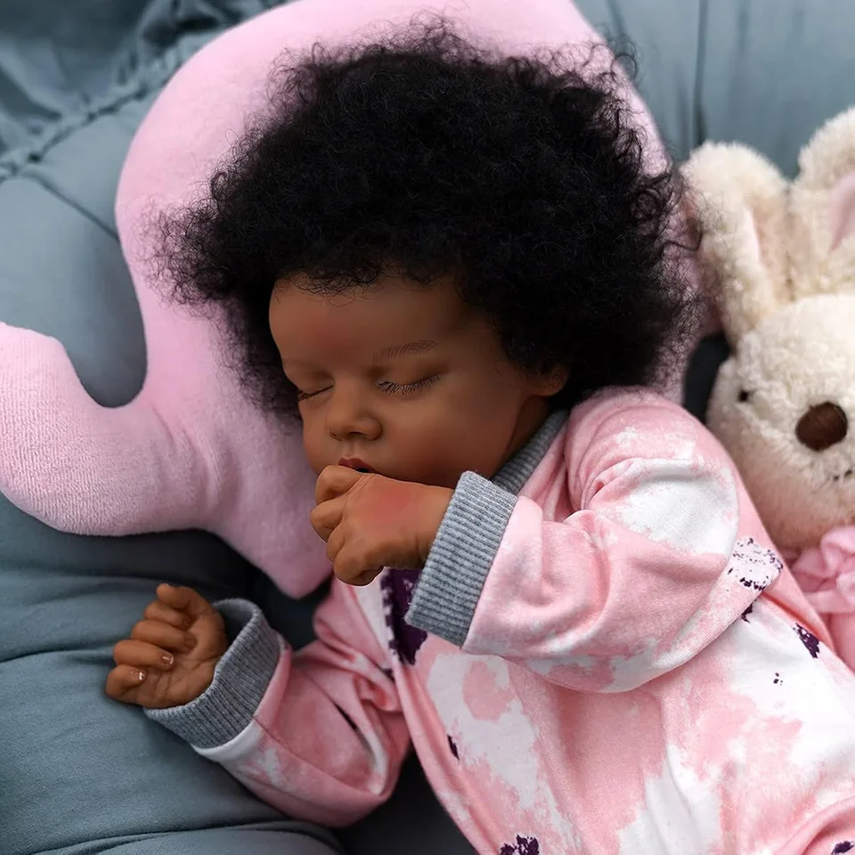 Sleeping African American Silicone Baby Dolls For Sale Twins Boy