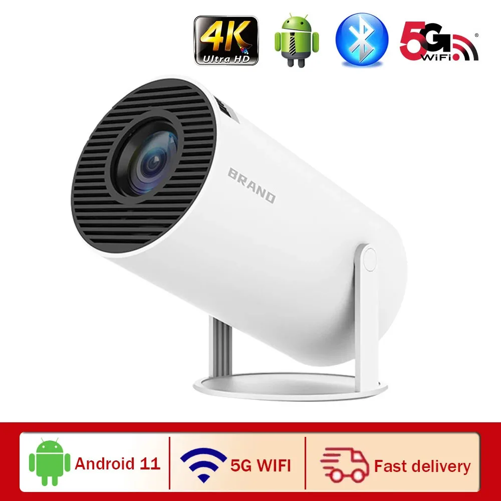 

4K Android 11 HY300 Projector 200 ANSI HDMI Projector 5G Wifi Smart 1280*720P Home Theater Outdoor Entertainment Mini Projector