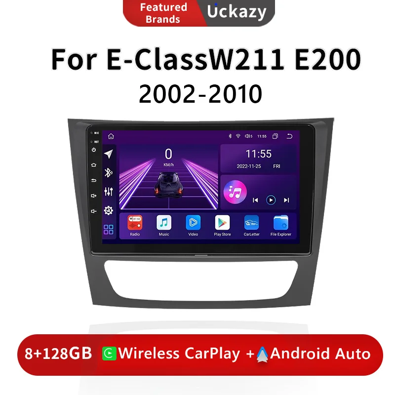 

Android 13 Car Multimedia Player For Mercedes Benz E-class 11 W211 E200 E220 E300 e350 E240 E280 CLSCLASS W219 GPS Navigation