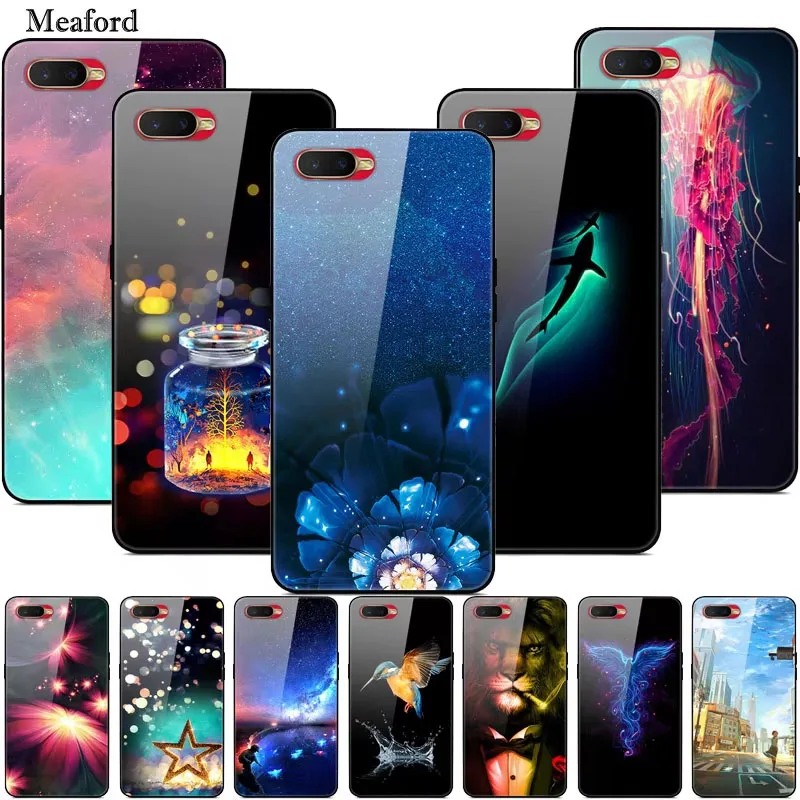 Enhanced Painted Tempered Glass Back Cover - Hard Protective Phone Case