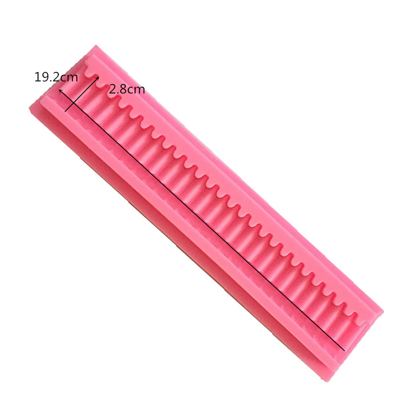 Kuchen Grenze Fondant Form plissierte Spitze Wellen Schimmel Rock Rüschen Scrunch Sugar craft Baby party Küche Zubehör Gebäck Werkzeuge – Detail 4