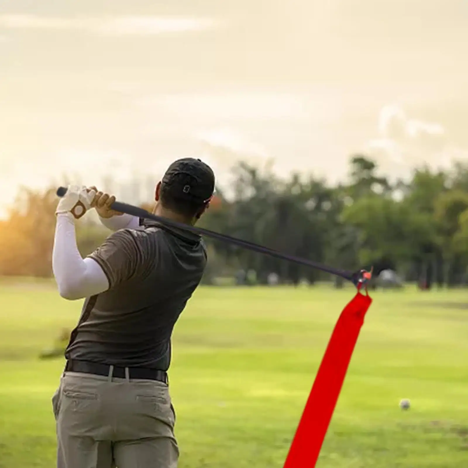 

Warm up Stick Lightweight Golf Swing Trainer Ribbon Design for Adult Indoor, Outdoor Beginner Rhythm Accuracy Sports Accessories