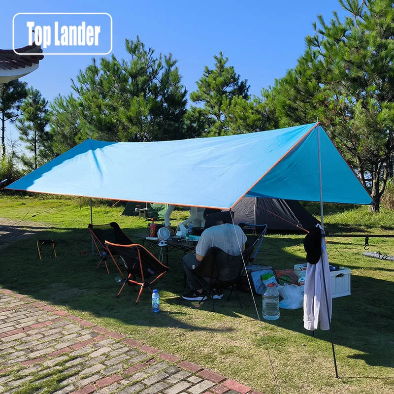 Waterproof Tarpaulin Waterproof Tarp Tarpaulin Rain Cover Ultralight Tarp Outdoor Tourist Awning Tarp Waterproof Camping Tent Ultralight Canopy Hammock Beach Sunshade Shelter Flysheet Sun Shade Cover